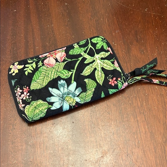 Vera Bradley Handbags - Vera Bradley black floral wallet wristlet NWOT